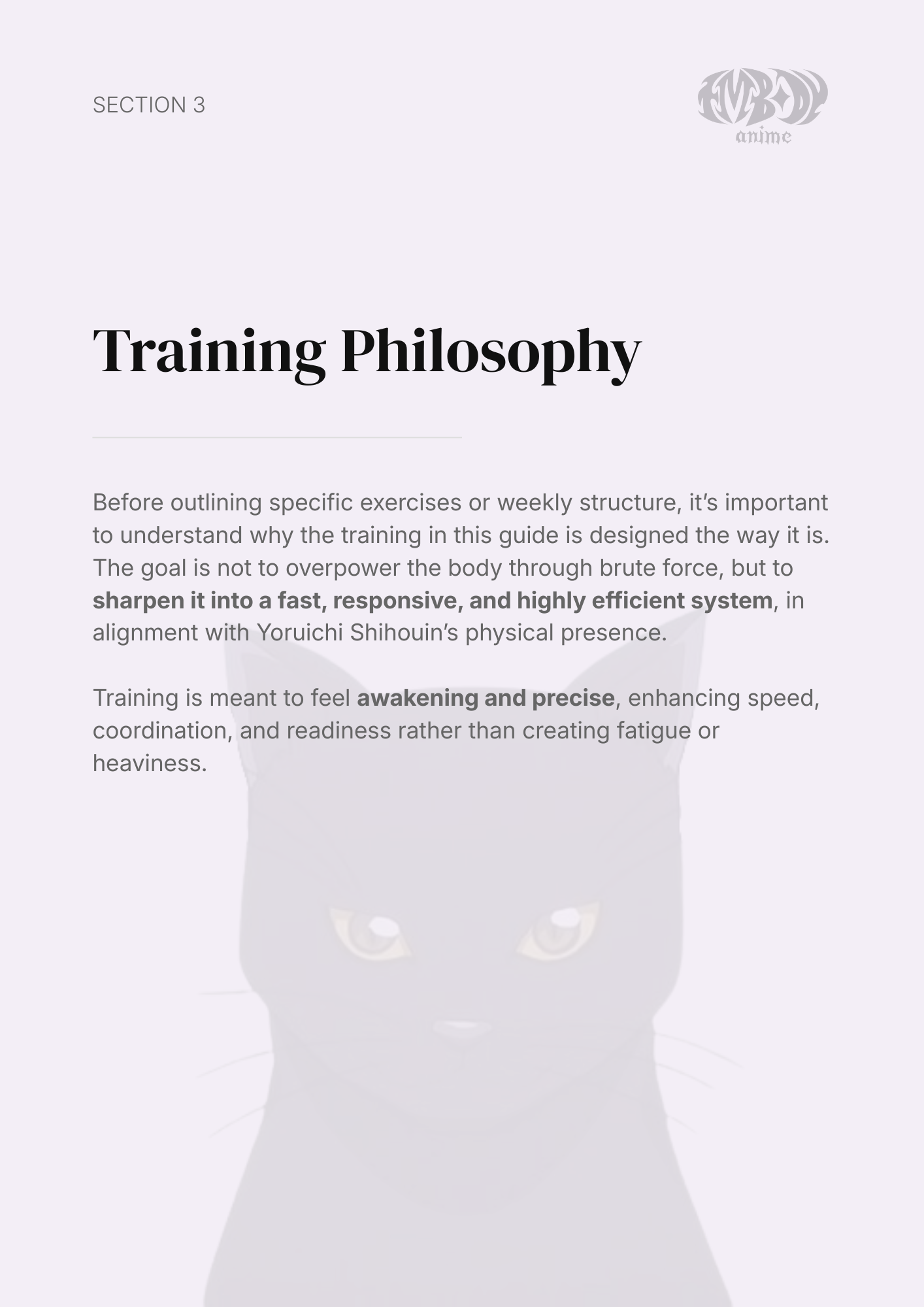 Yoruichi Shihouin – Digital Embodiment Guide