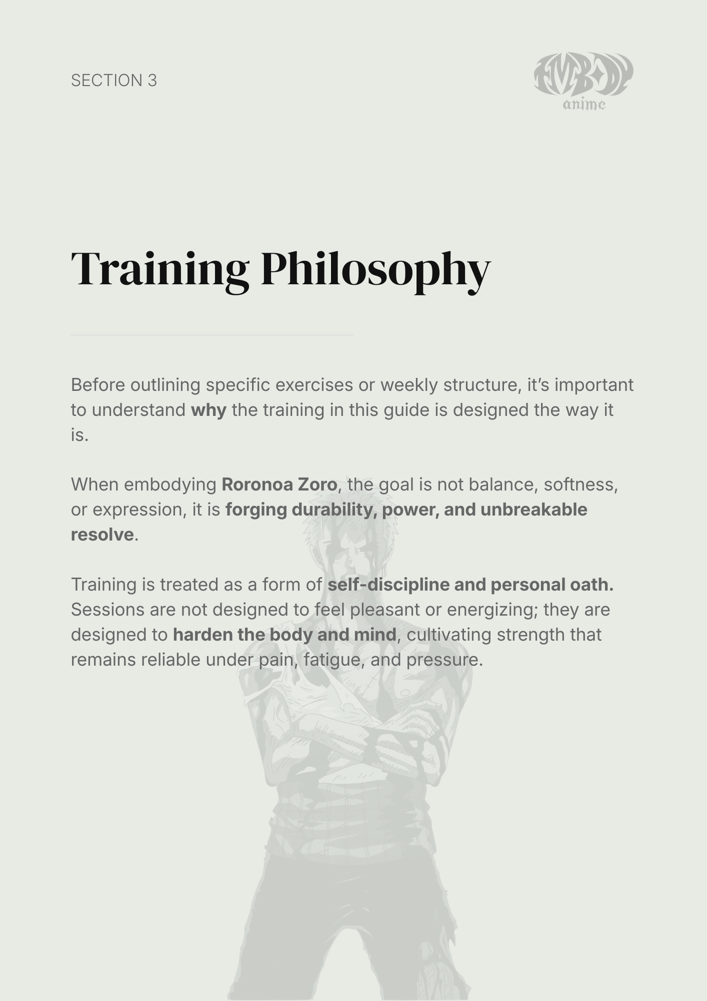 Roronoa Zoro – Digital Embodiment Guide