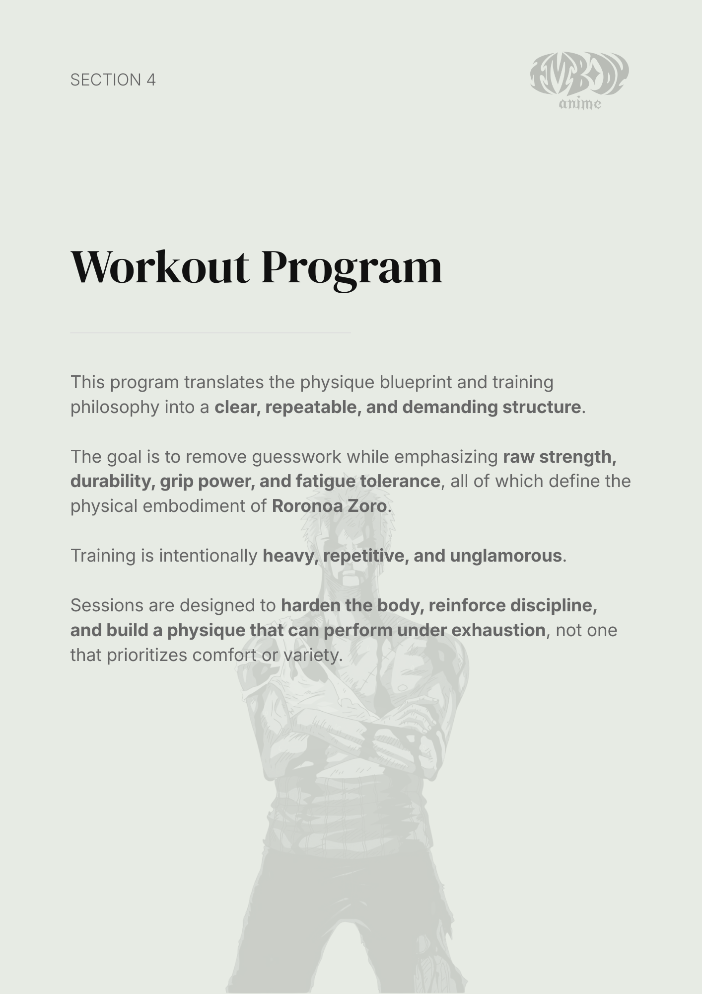 Roronoa Zoro – Digital Embodiment Guide