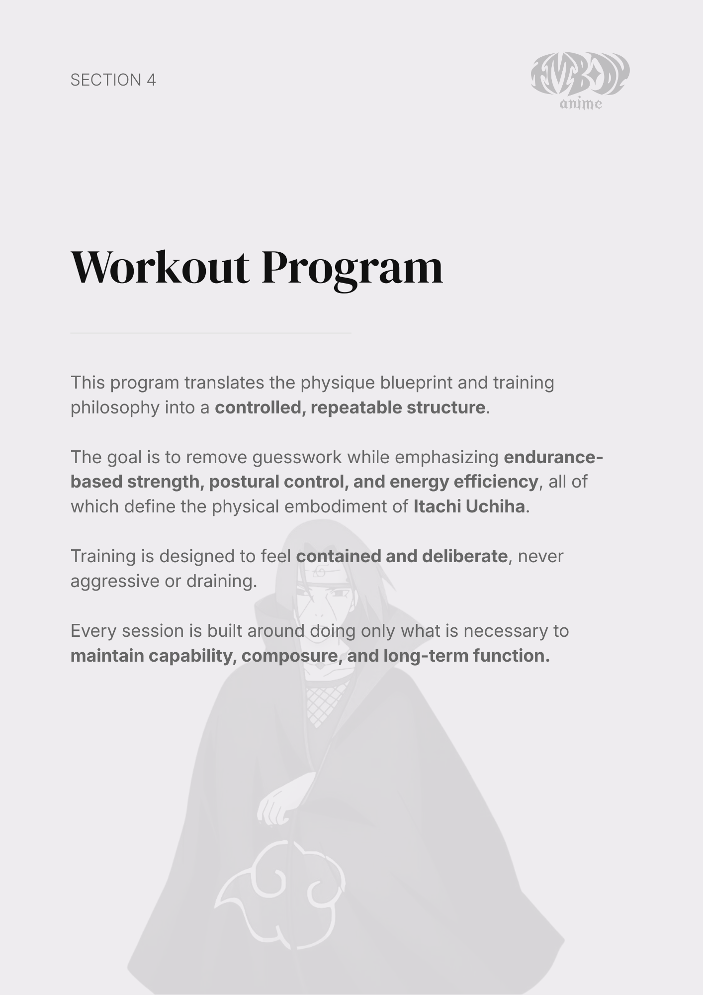 Itachi Uchiha – Digital Embodiment Guide