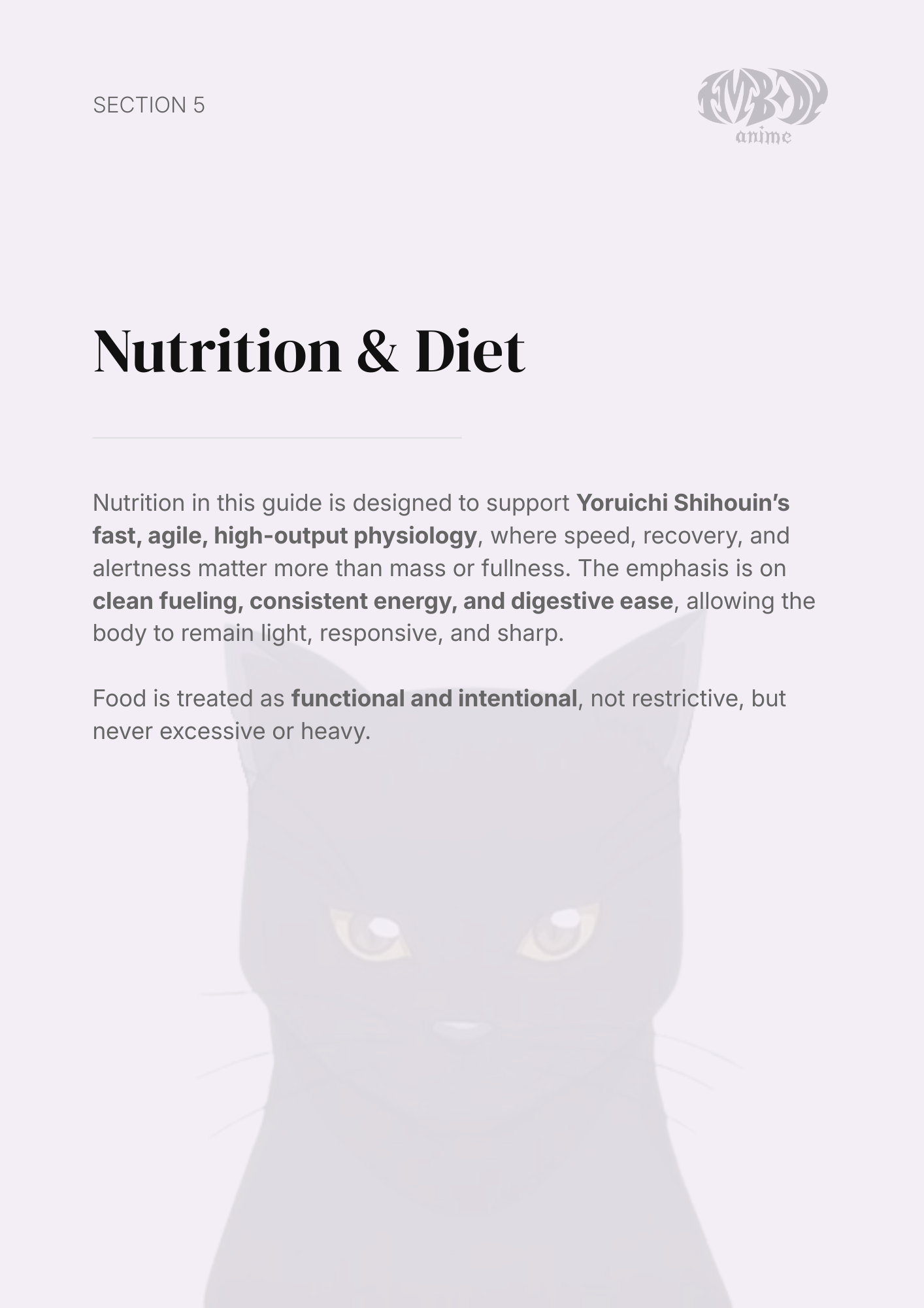 Yoruichi Shihouin – Digital Embodiment Guide