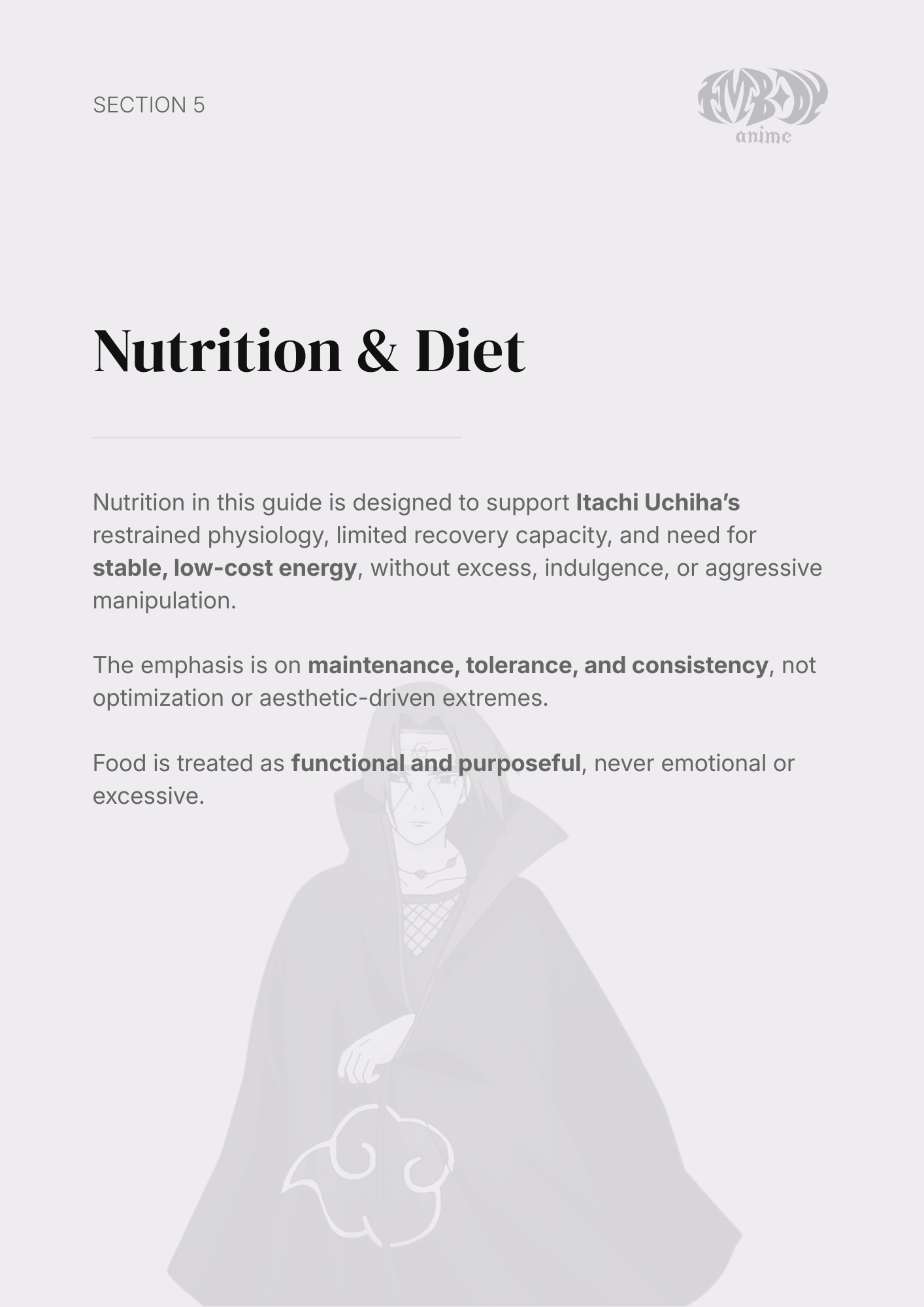 Itachi Uchiha – Digital Embodiment Guide