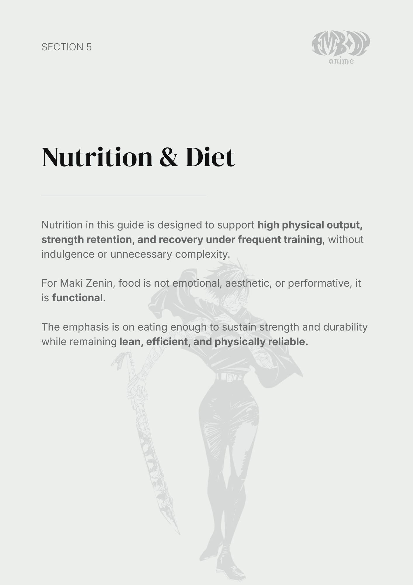 Maki Zenin – Digital Embodiment Guide