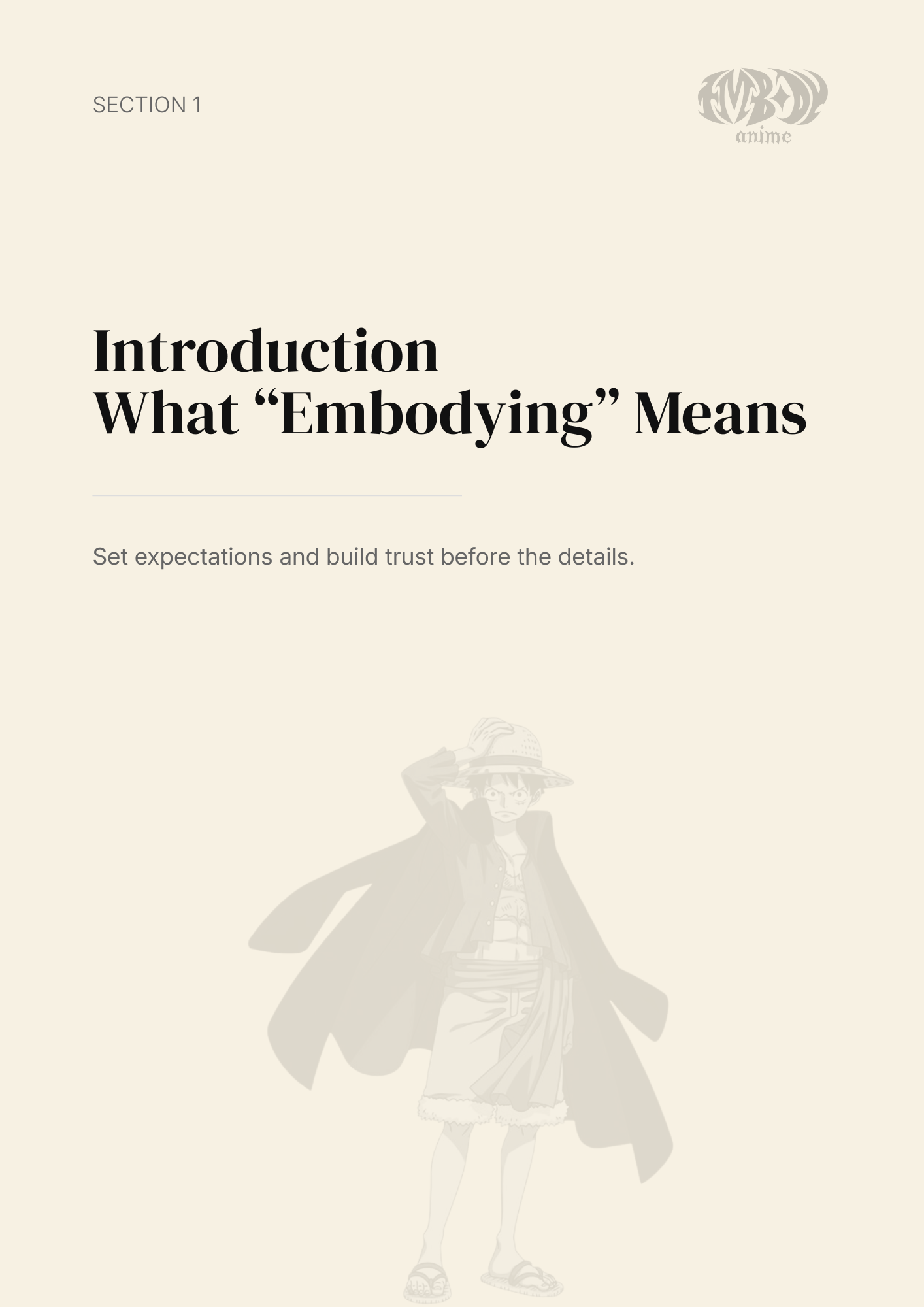 Monkey D. Luffy – Digital Embodiment Guide