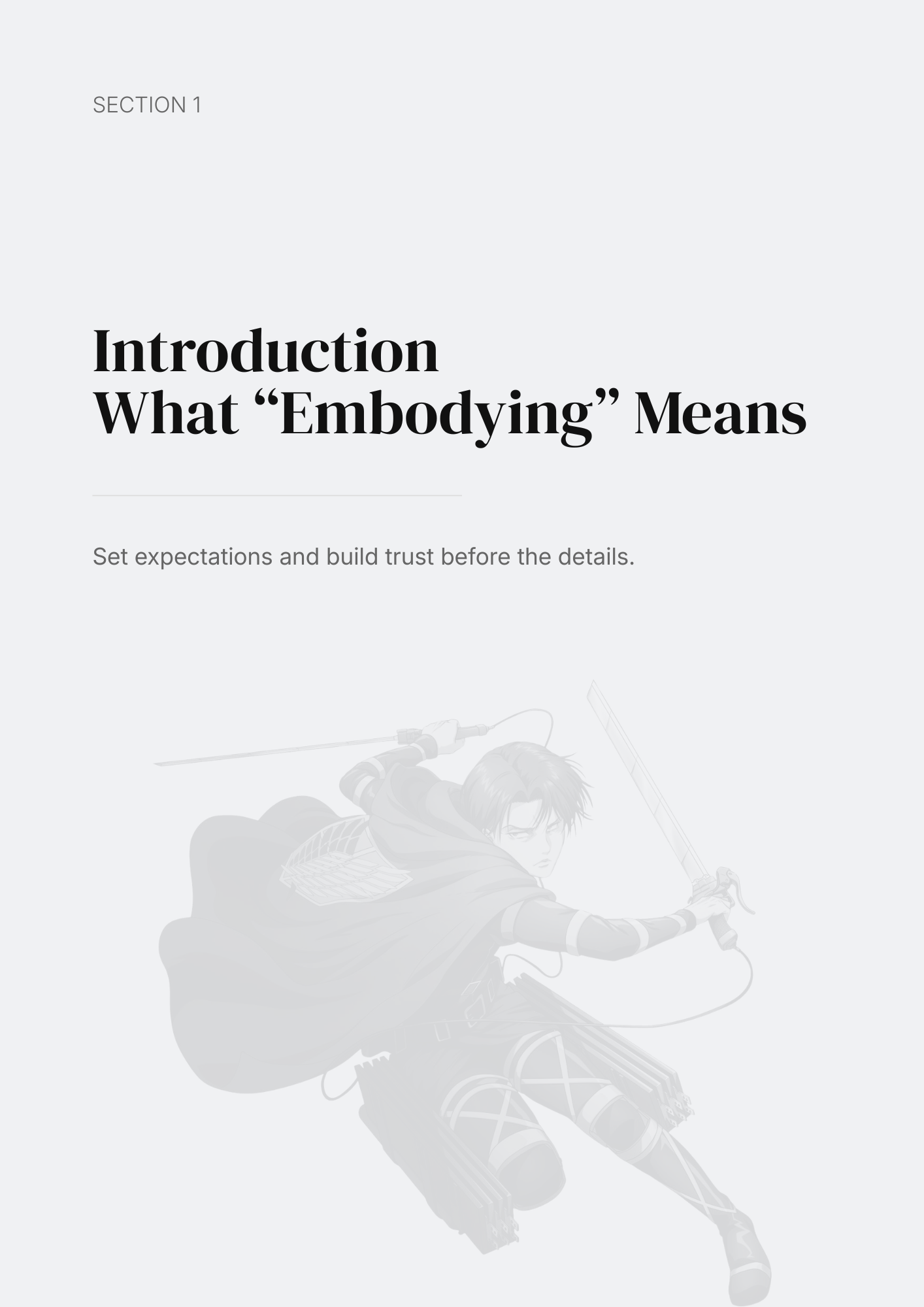 3 Levi Ackerman – Digital Embodiment Guide