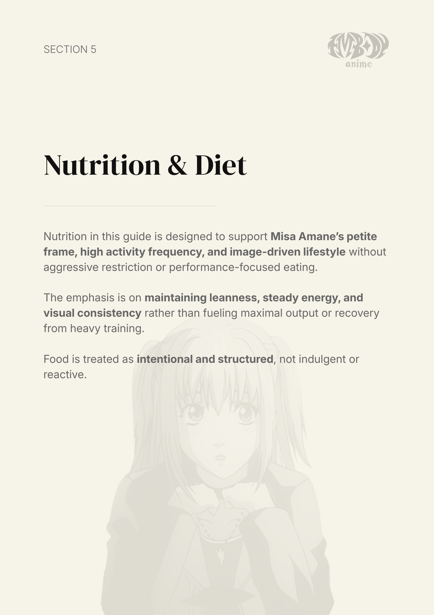 Misa Amane – Digital Embodiment Guide