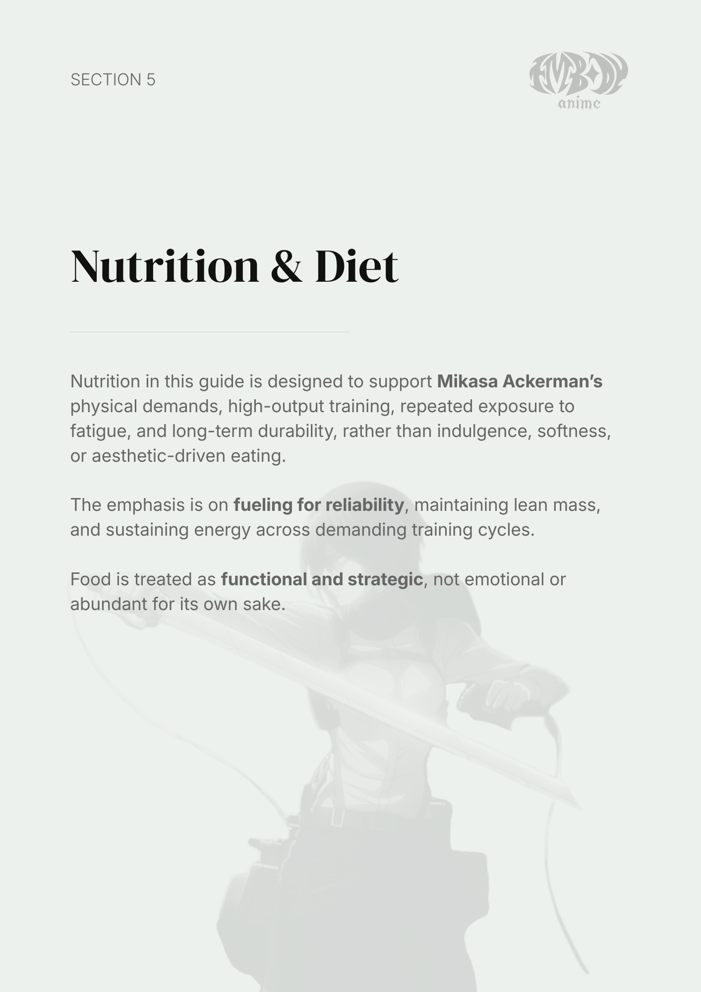 Mikasa Ackerman – Digital Embodiment Guide