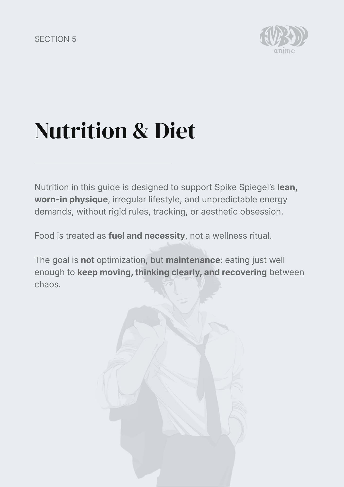 Spike Spiegel – Digital Embodiment Guide