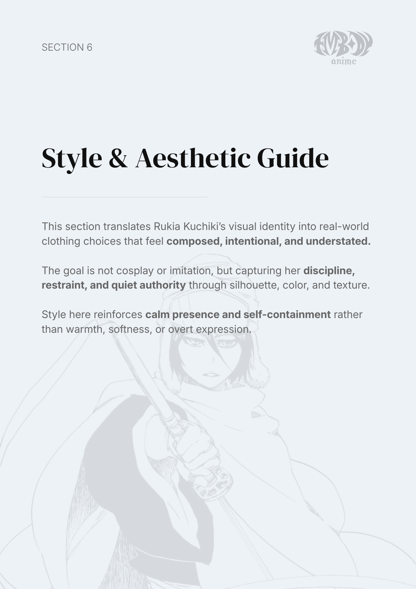 Rukia Kuchiki – Digital Embodiment Guide