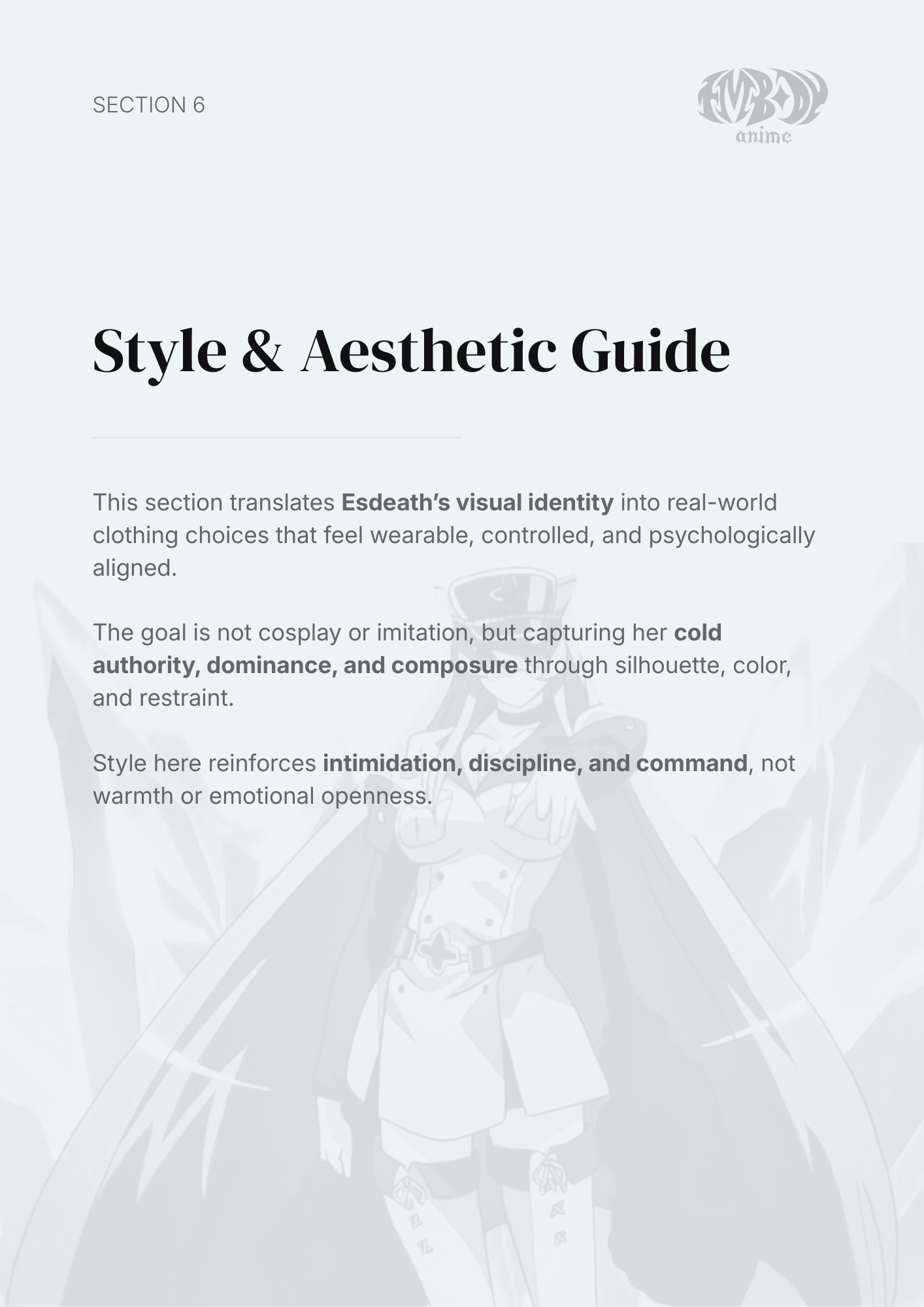 Esdeath – Digital Embodiment Guide