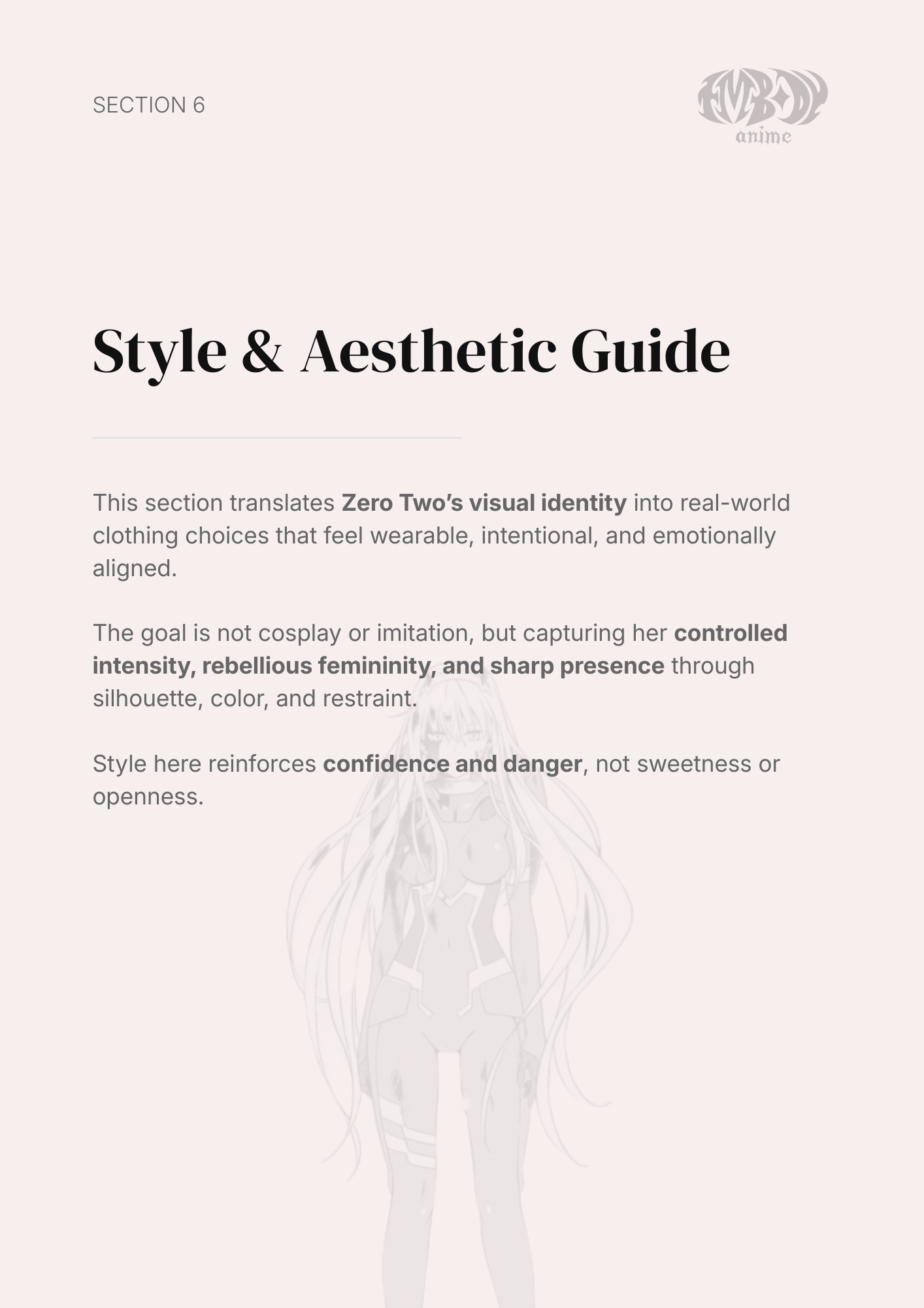 Zero Two – Digital Embodiment Guide