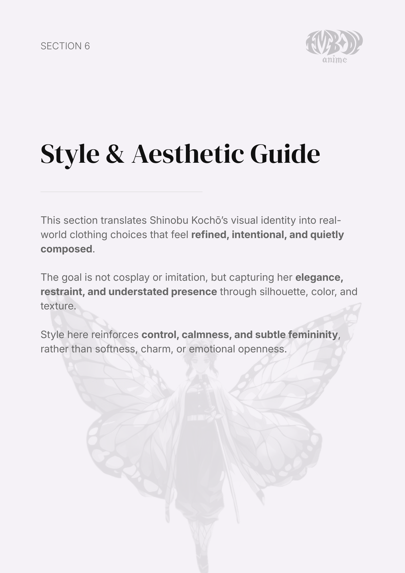 Shinobu Kochō – Digital Embodiment Guide