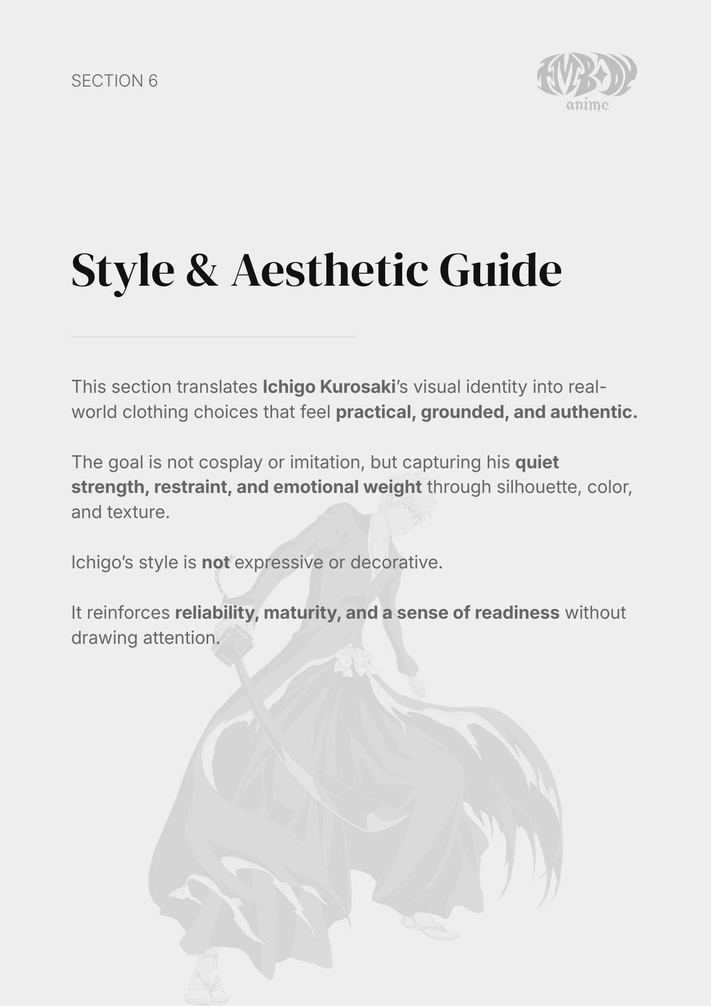 Ichigo Kurosaki – Digital Embodiment Guide