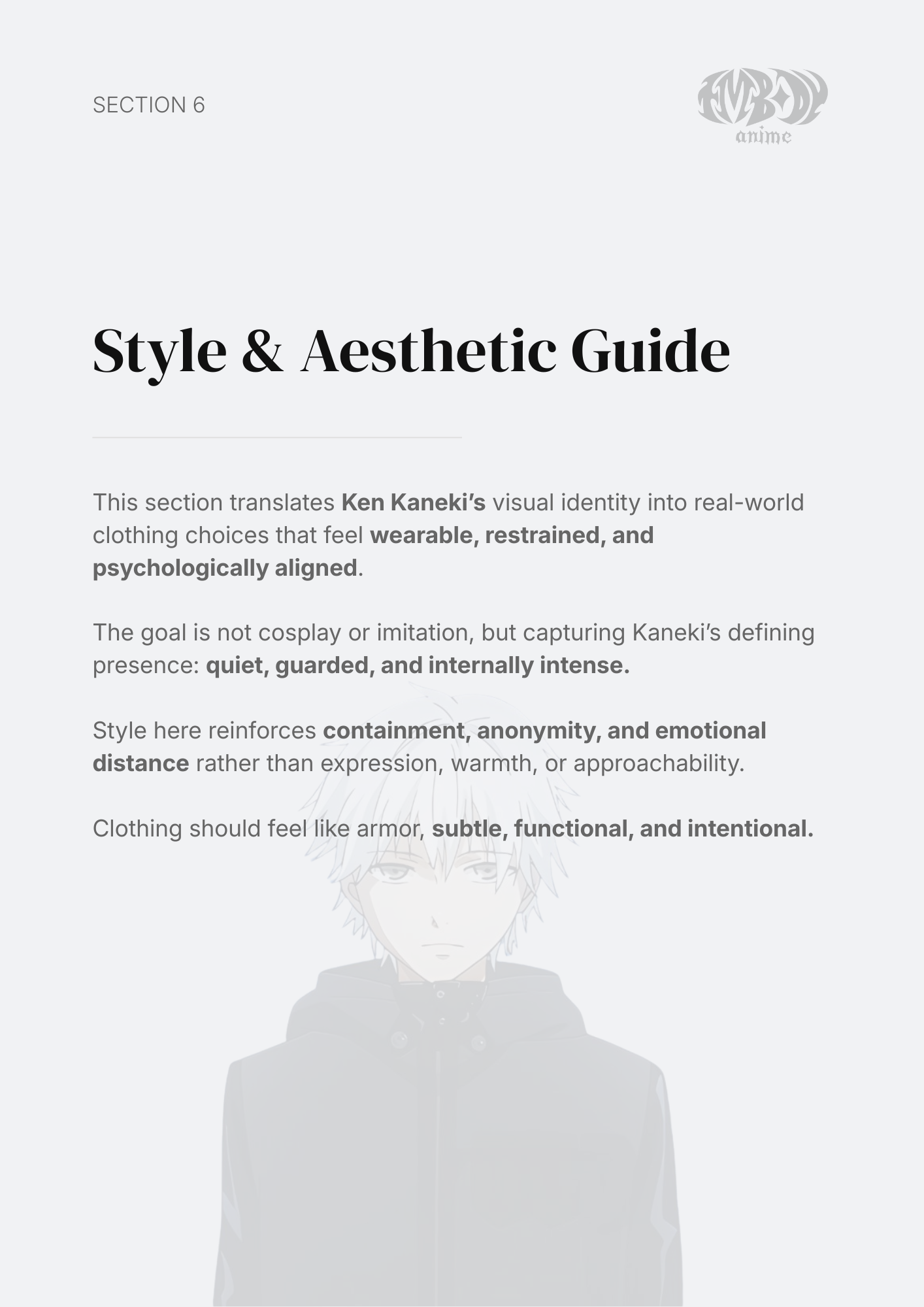Ken Kaneki – Digital Embodiment Guide