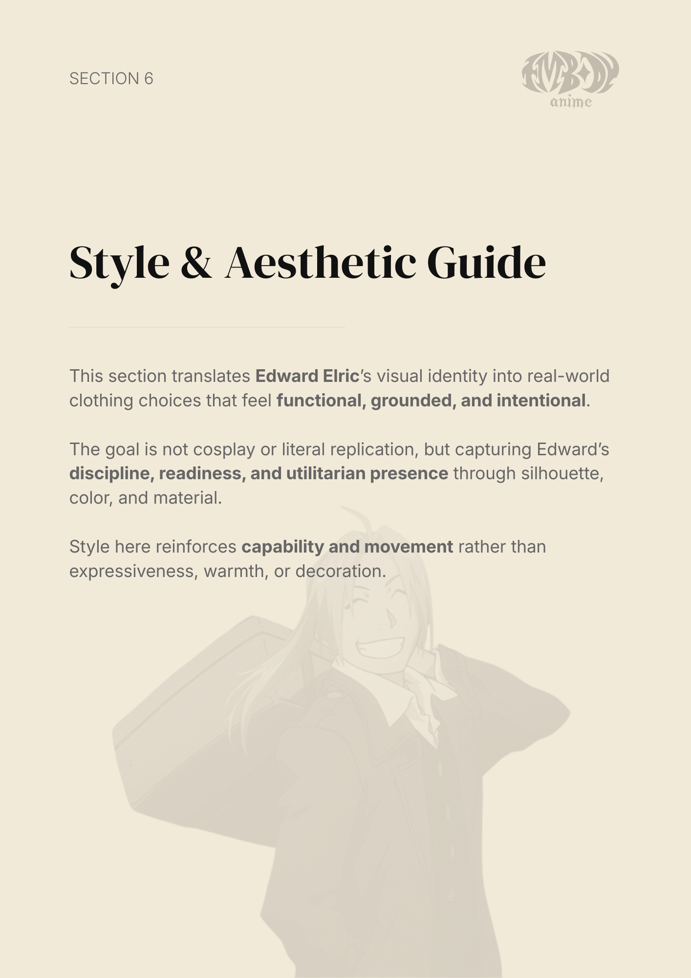 Edward Elric – Digital Embodiment Guide