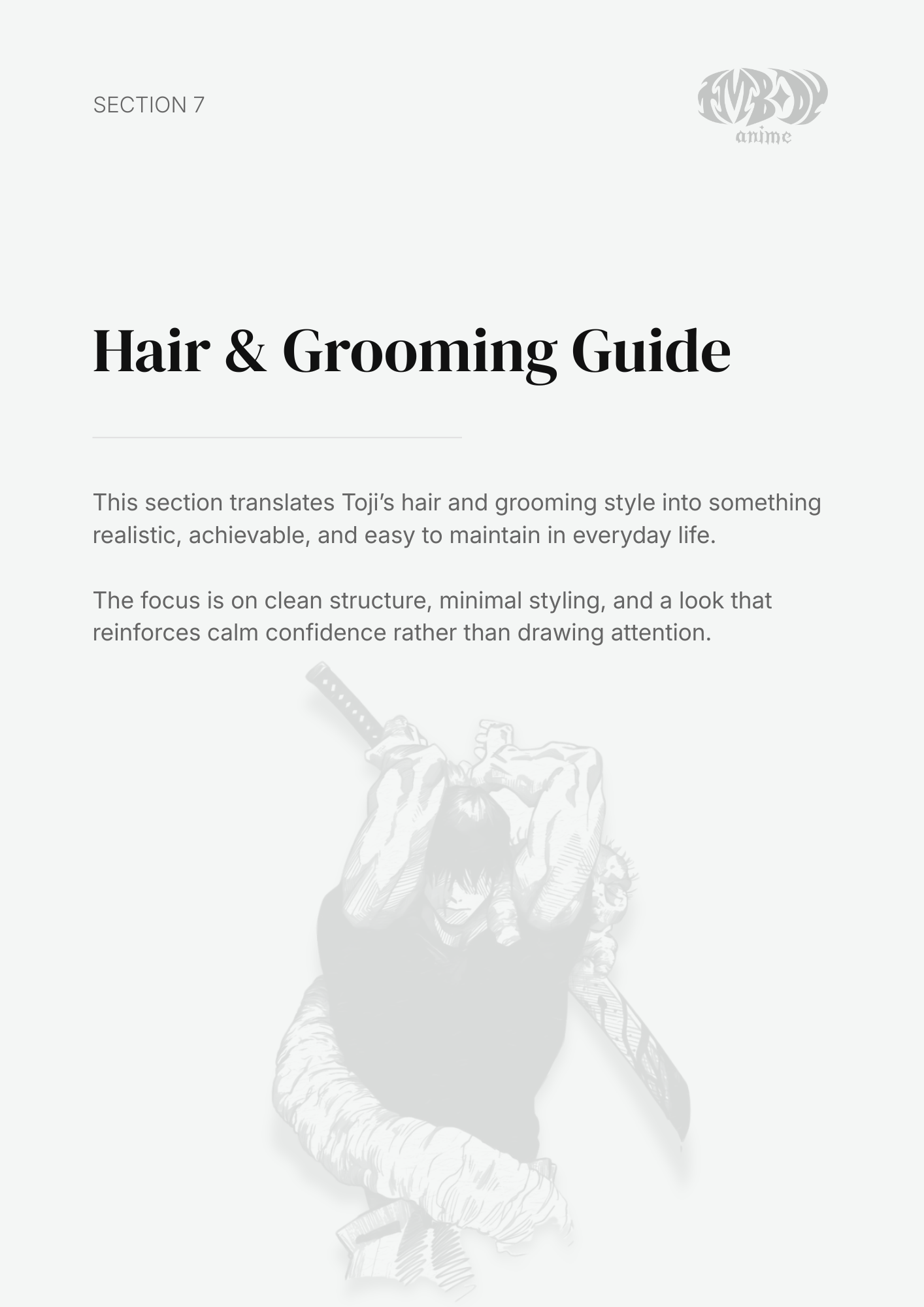 Toji Fushiguro – Digital Embodiment Guide