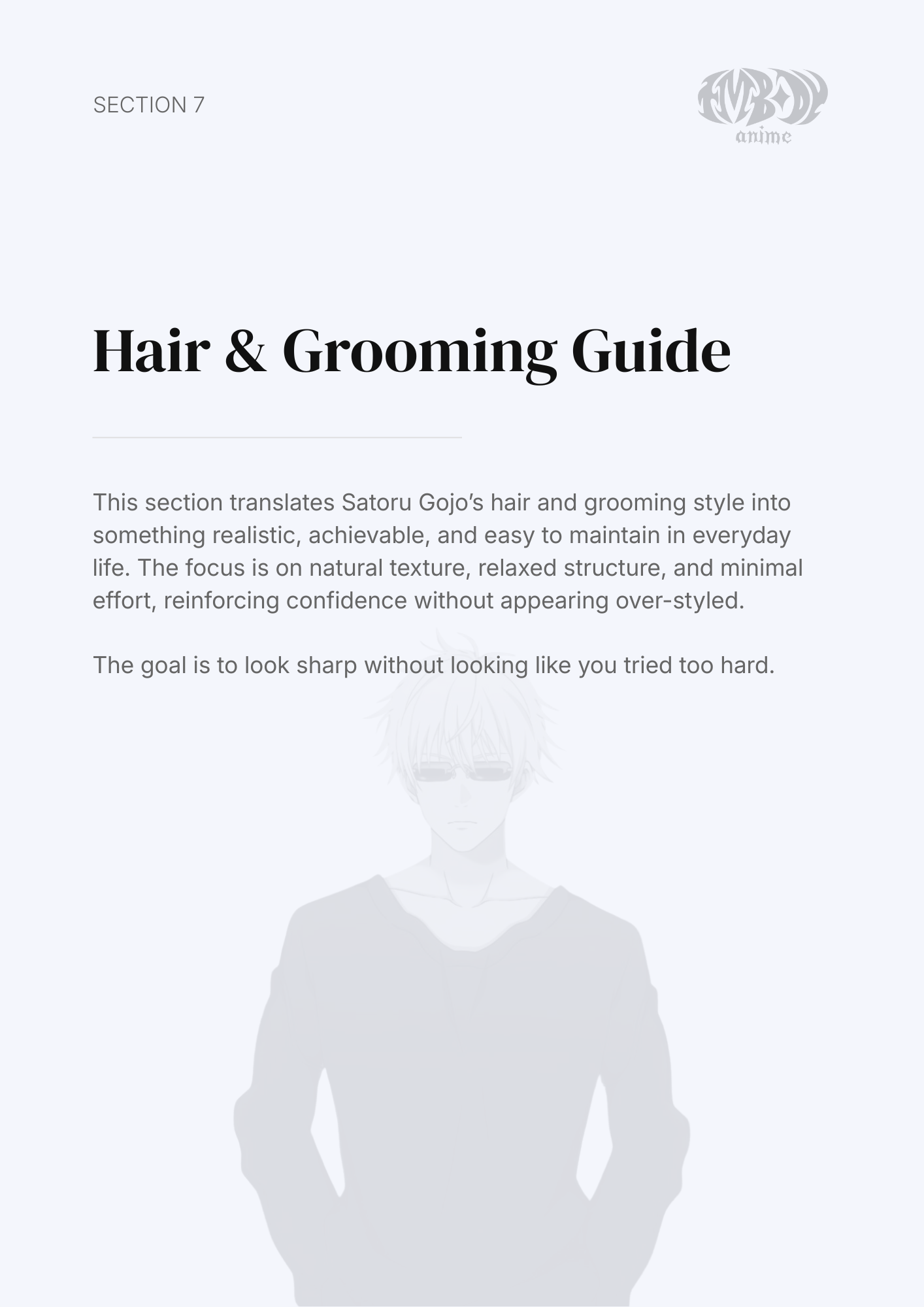 Satoru Gojo – Digital Embodiment Guide