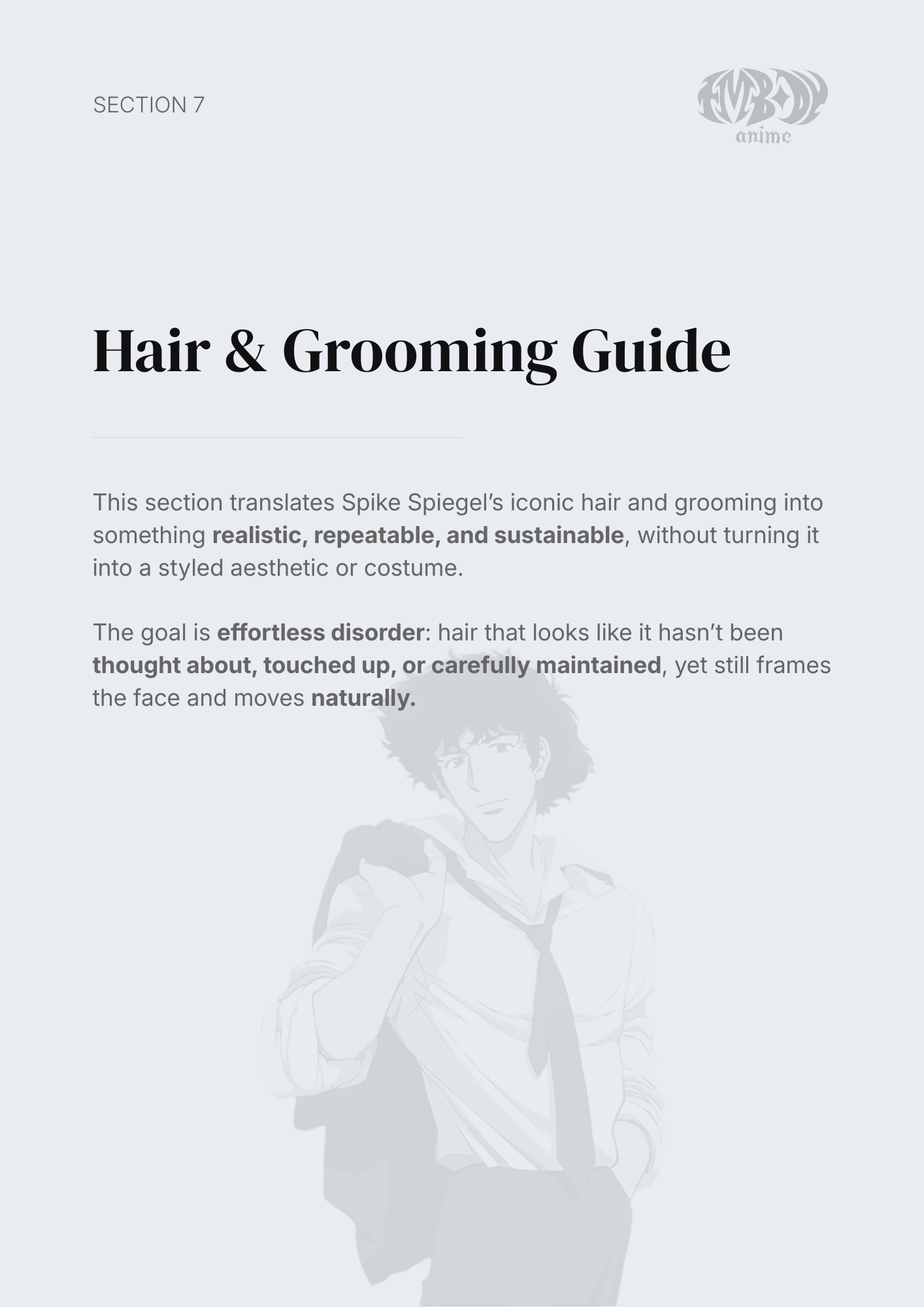 Spike Spiegel – Digital Embodiment Guide