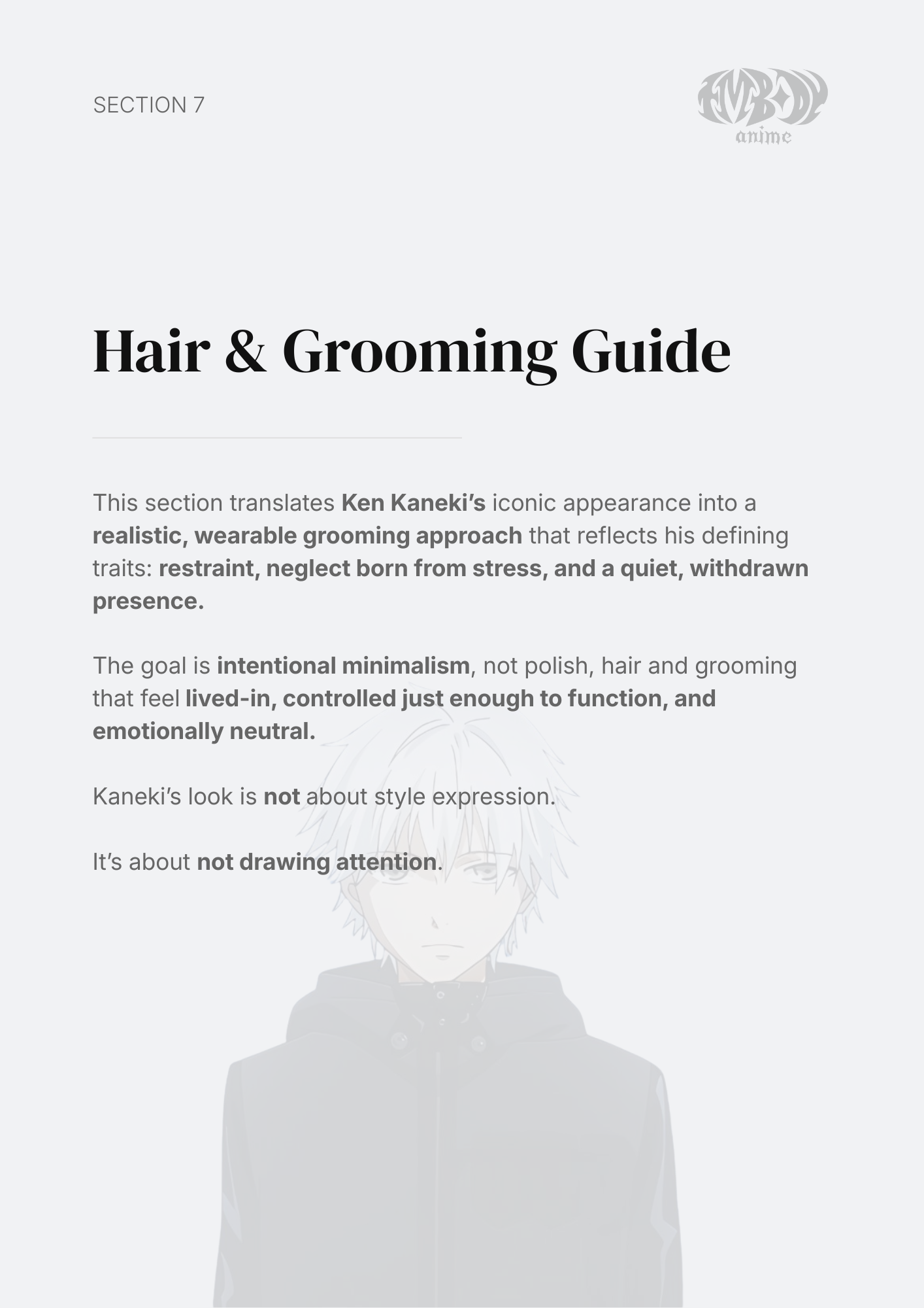 Ken Kaneki – Digital Embodiment Guide