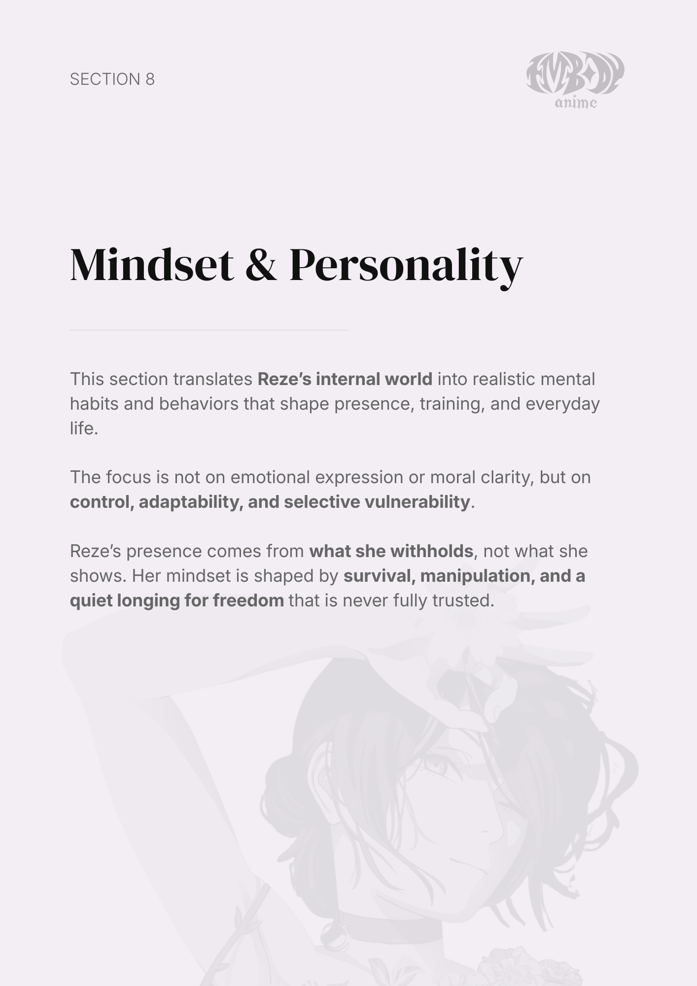 Reze – Digital Embodiment Guide