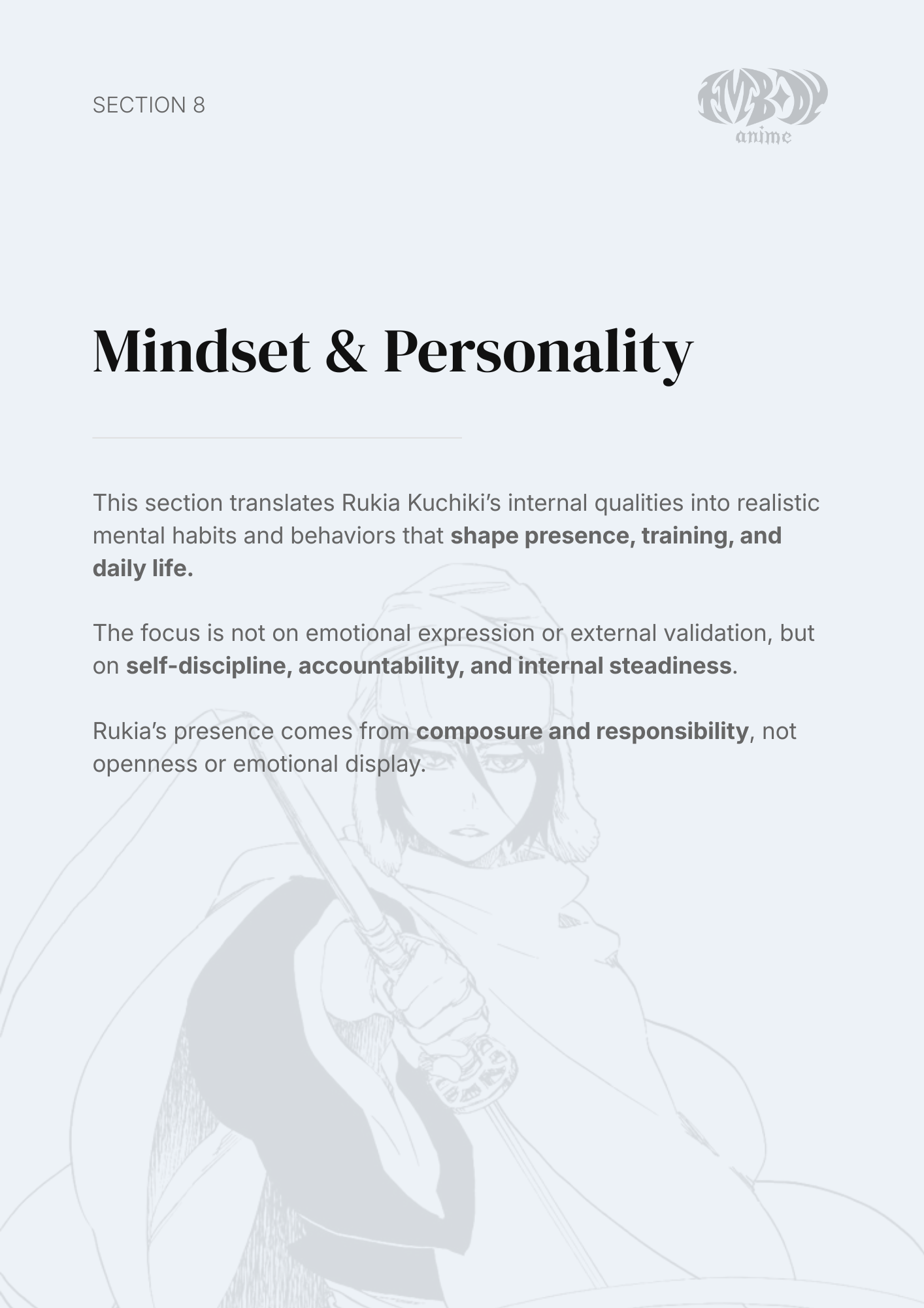 Rukia Kuchiki – Digital Embodiment Guide