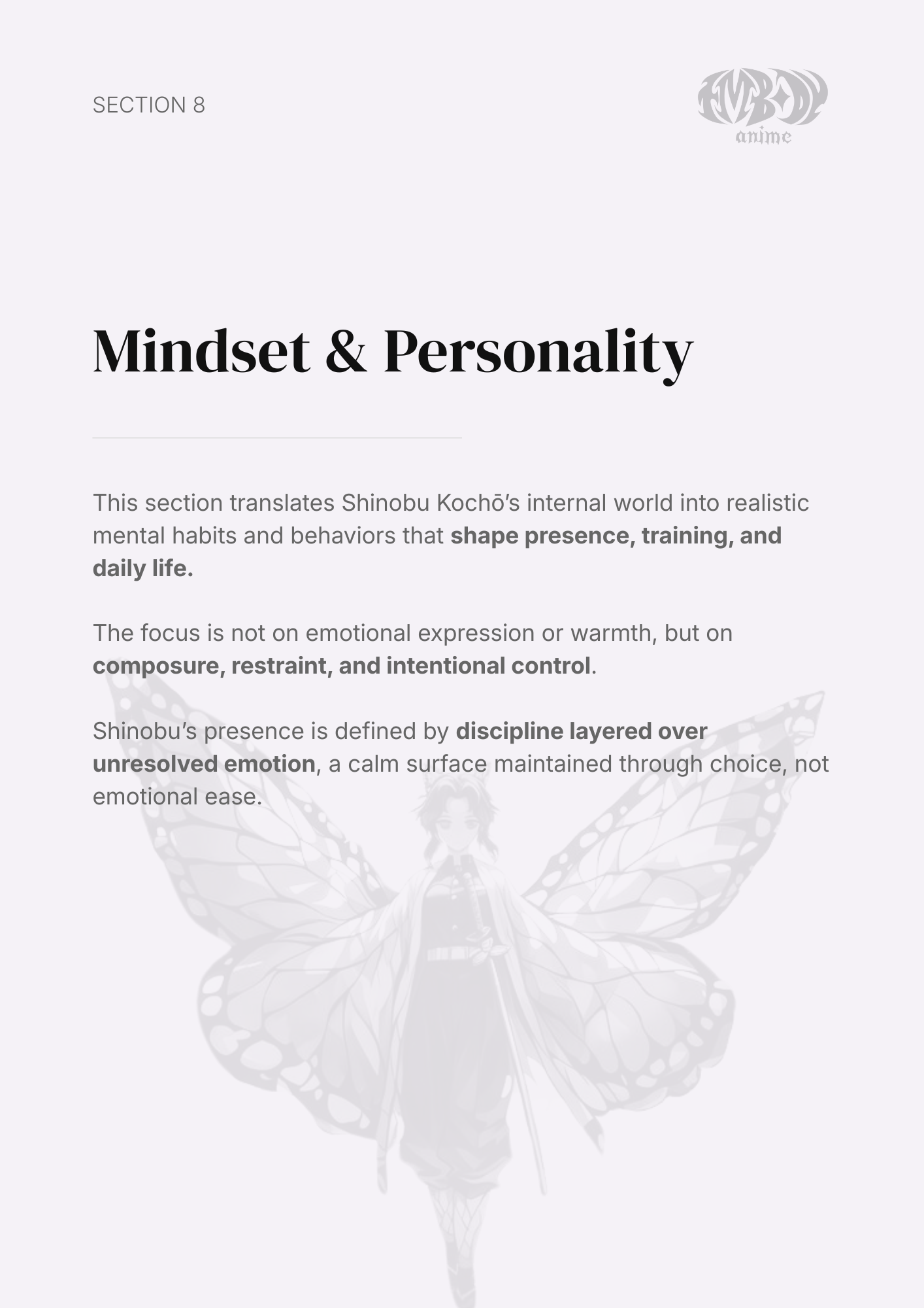 Shinobu Kochō – Digital Embodiment Guide