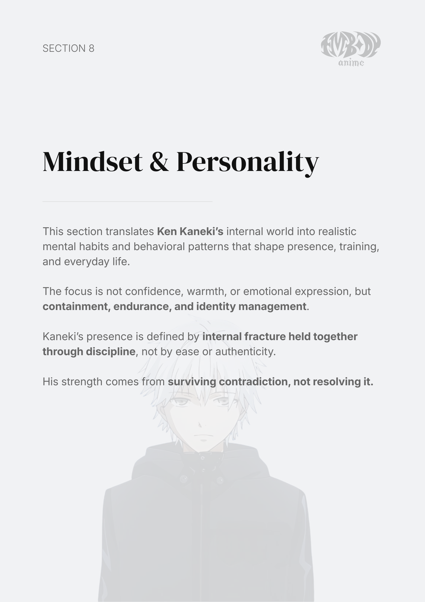 Ken Kaneki – Digital Embodiment Guide
