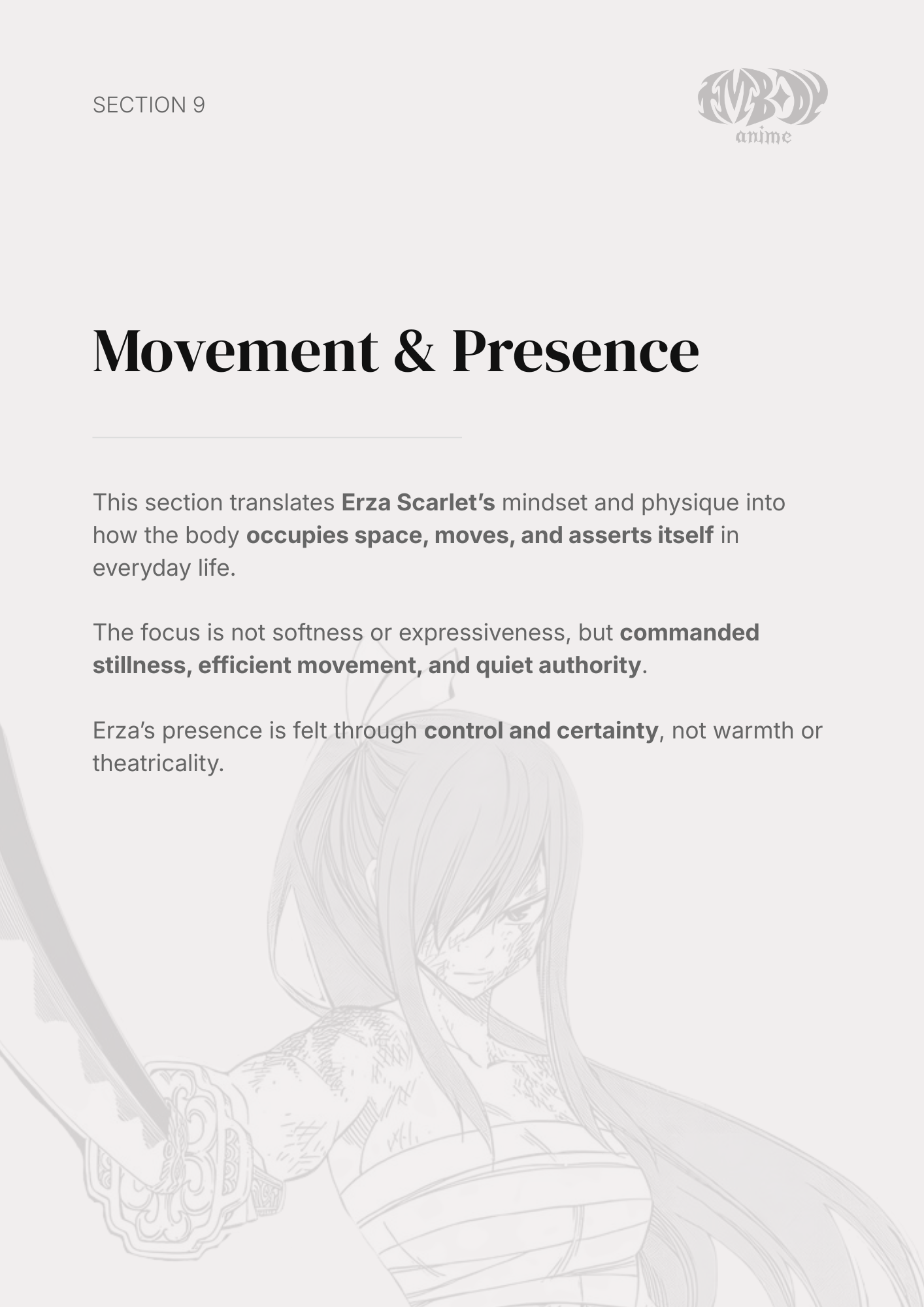 Erza Scarlet – Digital Embodiment Guide