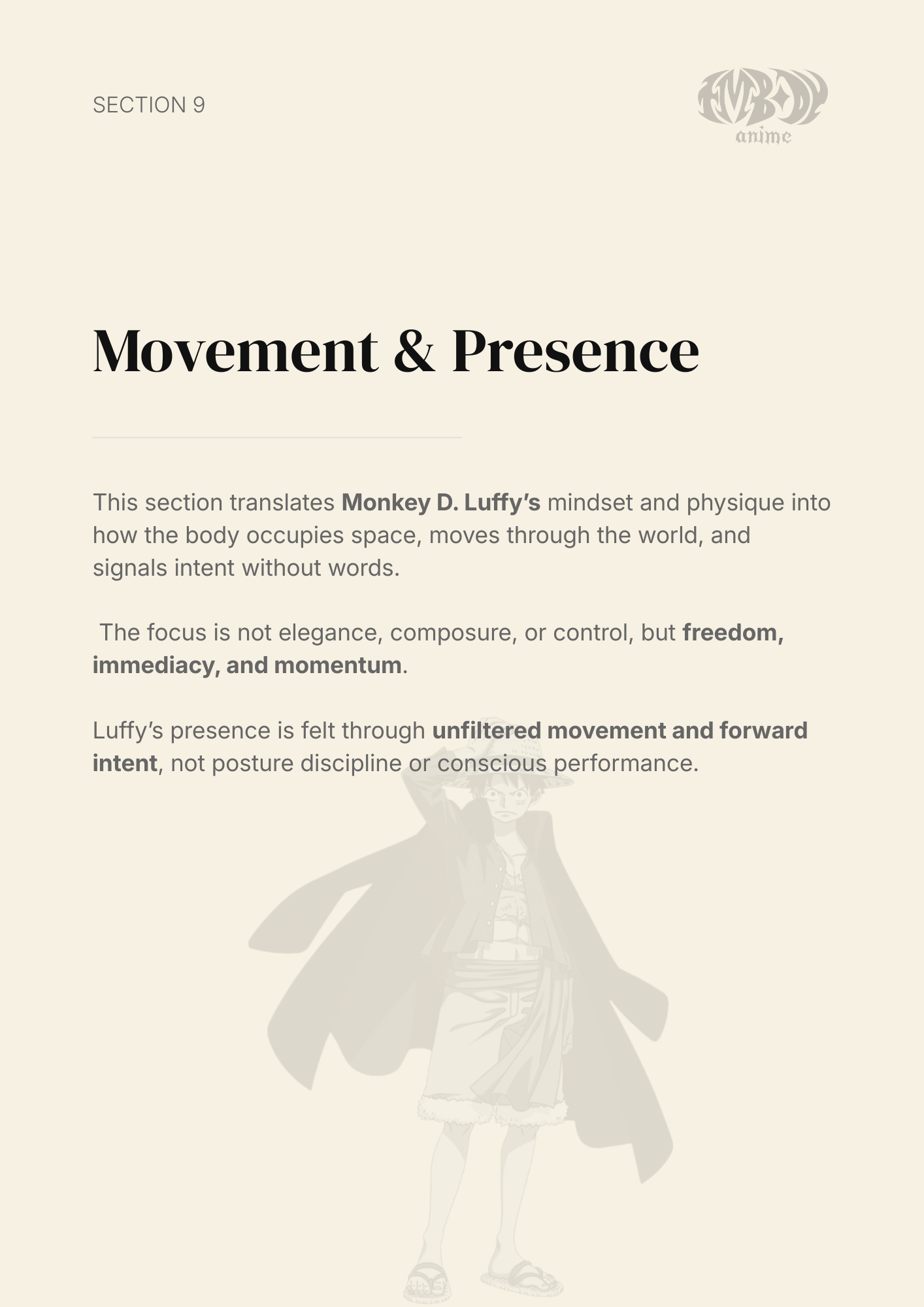 Monkey D. Luffy – Digital Embodiment Guide