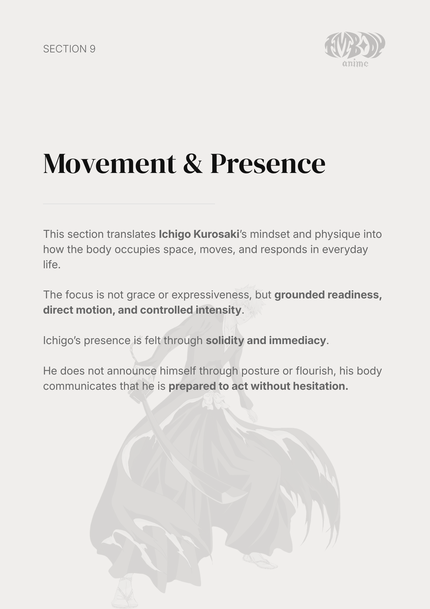 Ichigo Kurosaki – Digital Embodiment Guide