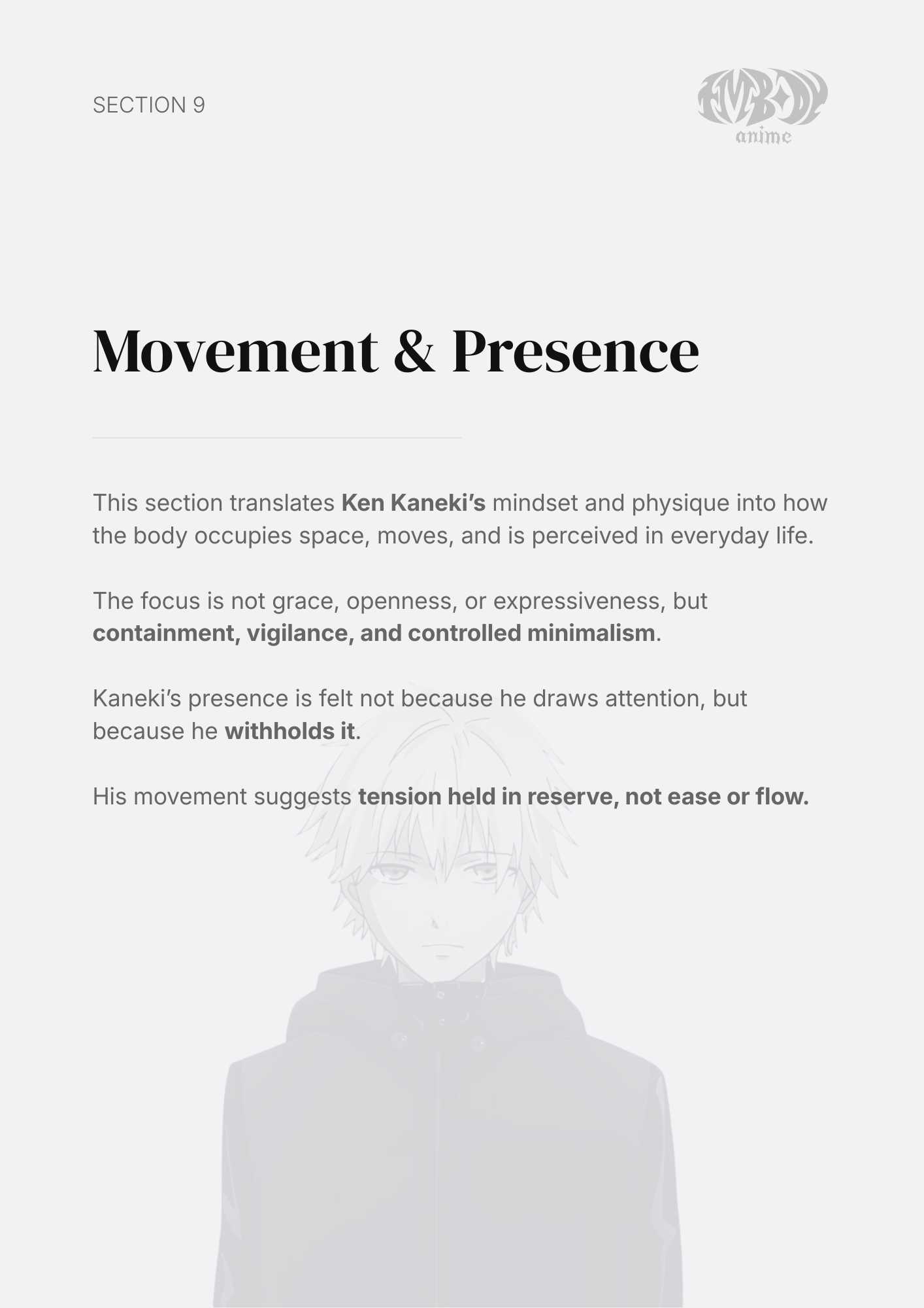 Ken Kaneki – Digital Embodiment Guide