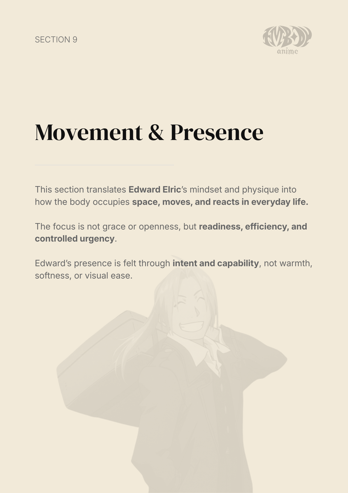 Edward Elric – Digital Embodiment Guide