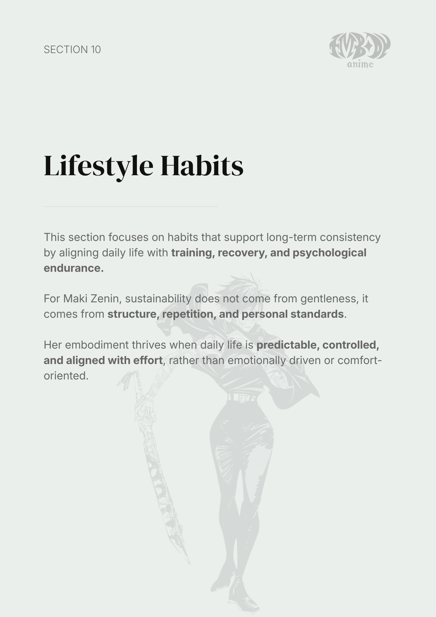 Maki Zenin – Digital Embodiment Guide