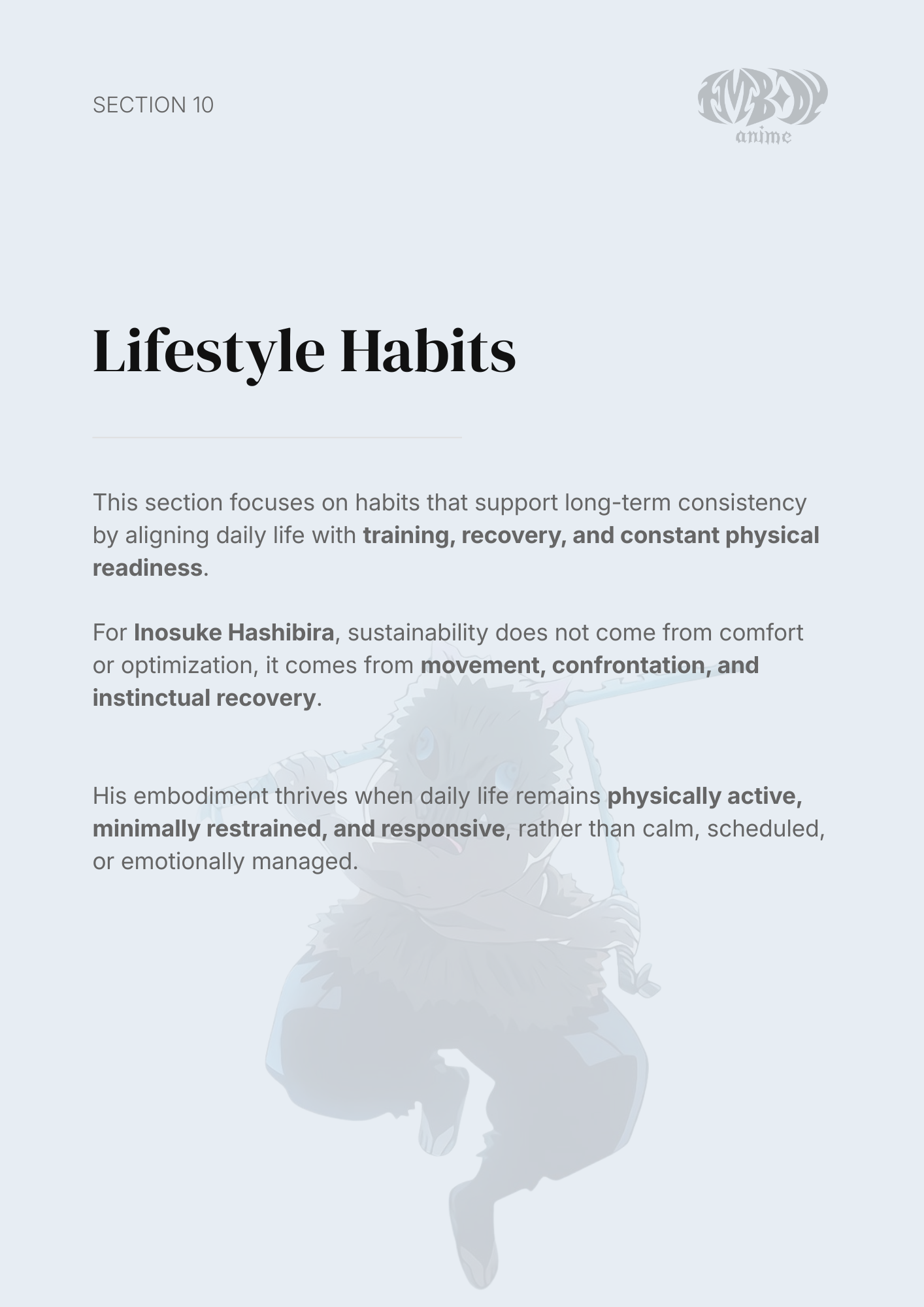 Inosuke Hashibira – Digital Embodiment Guide