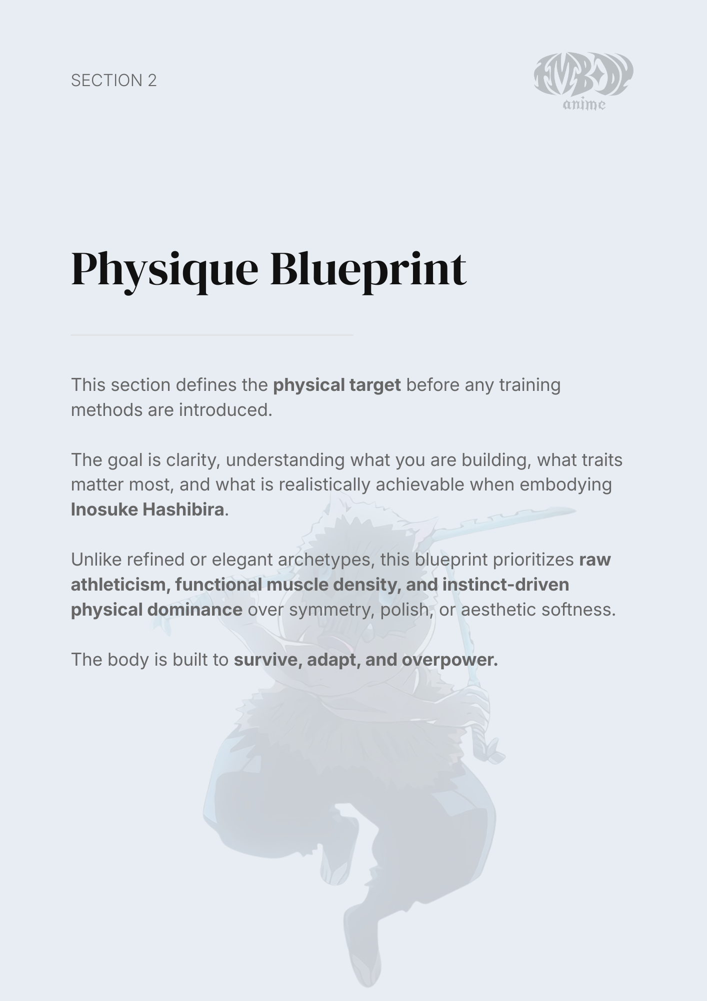 Inosuke Hashibira – Digital Embodiment Guide