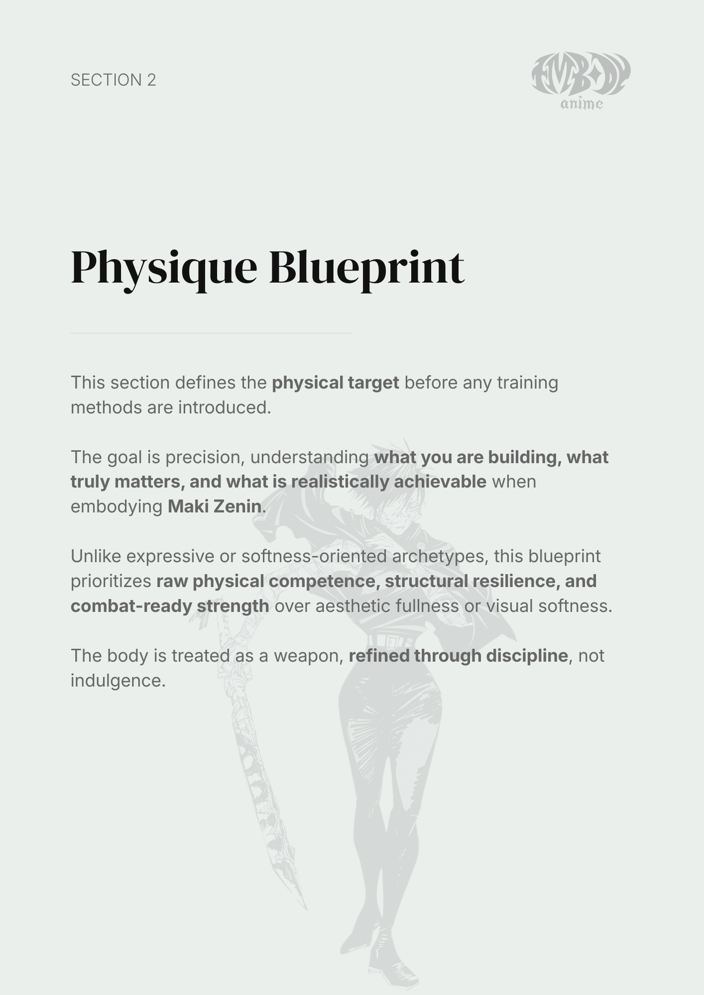 Maki Zenin – Digital Embodiment Guide